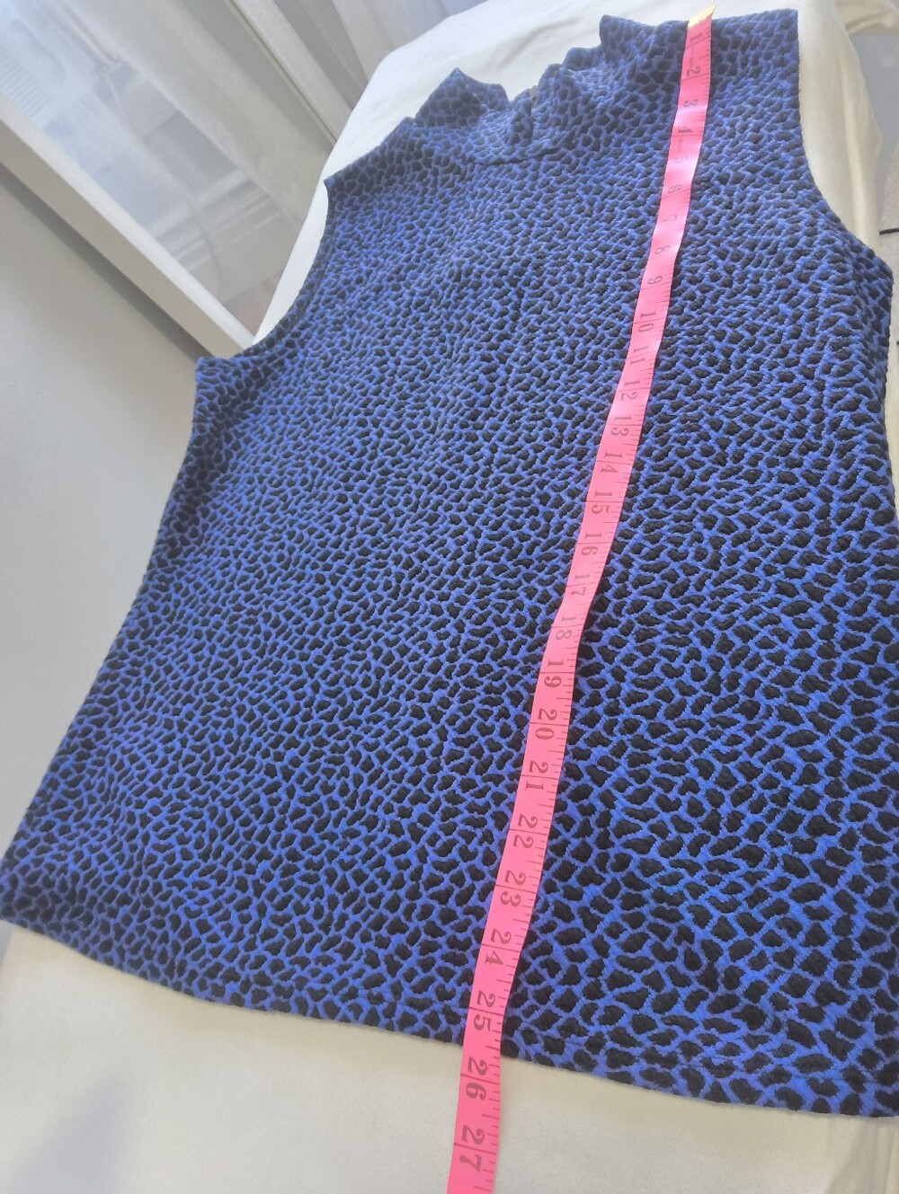 Reitmans Blue & Black Animal Print Sleeveless Mock Neck Top – XL - Picture 4 of 9